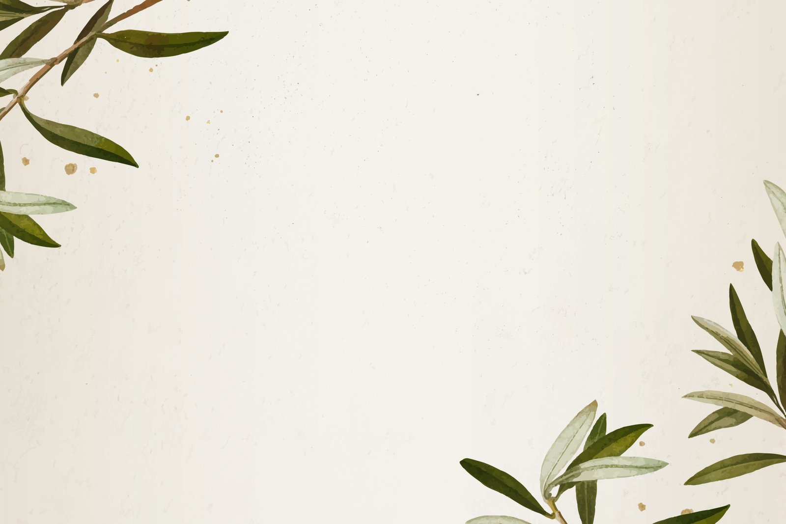 Fond aquarelle branches d’olivier pour jardins-paysages en ariège, design naturel et élégant