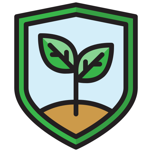 Blason vert jardins-paysages symbolisant protection et croissance écologique en Ariège